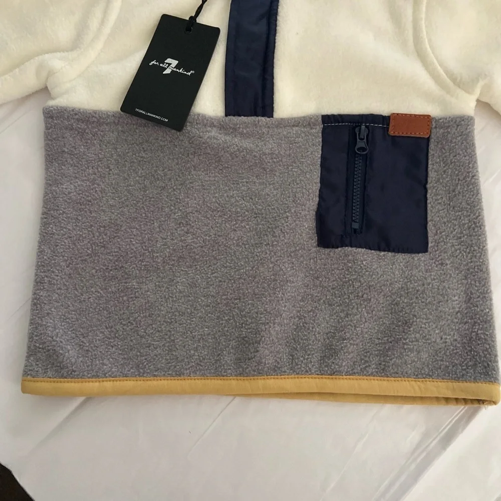 7 for all mankind toddler fleece pullover jacket.